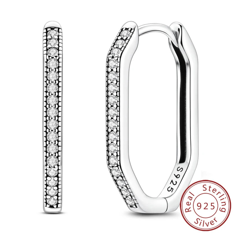 Creolen Neue Original 925 Sterling Silber Süße Herz Bogen Runde Zirkon Ohrstecker Für Frauen Mädchen Edlen Schmuck