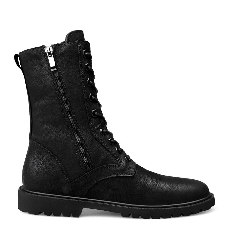 Herren Leder-Einsatzstiefel Taktische Wüstenstiefel  Warmfutter Frühling/Herbst/Winter