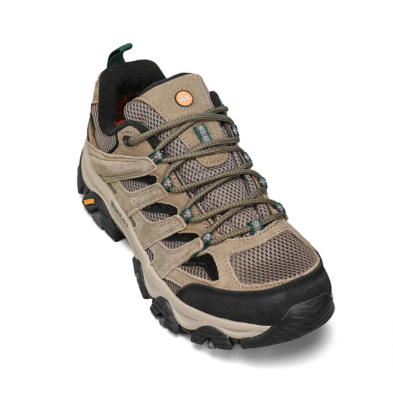 HIKEUP Turnschuhe für Männer Wanderschuhe Leder Trekking Stiefel Frauen Camping Jagd Herren Berg Taktische Stiefeletten Laufen Sneaker