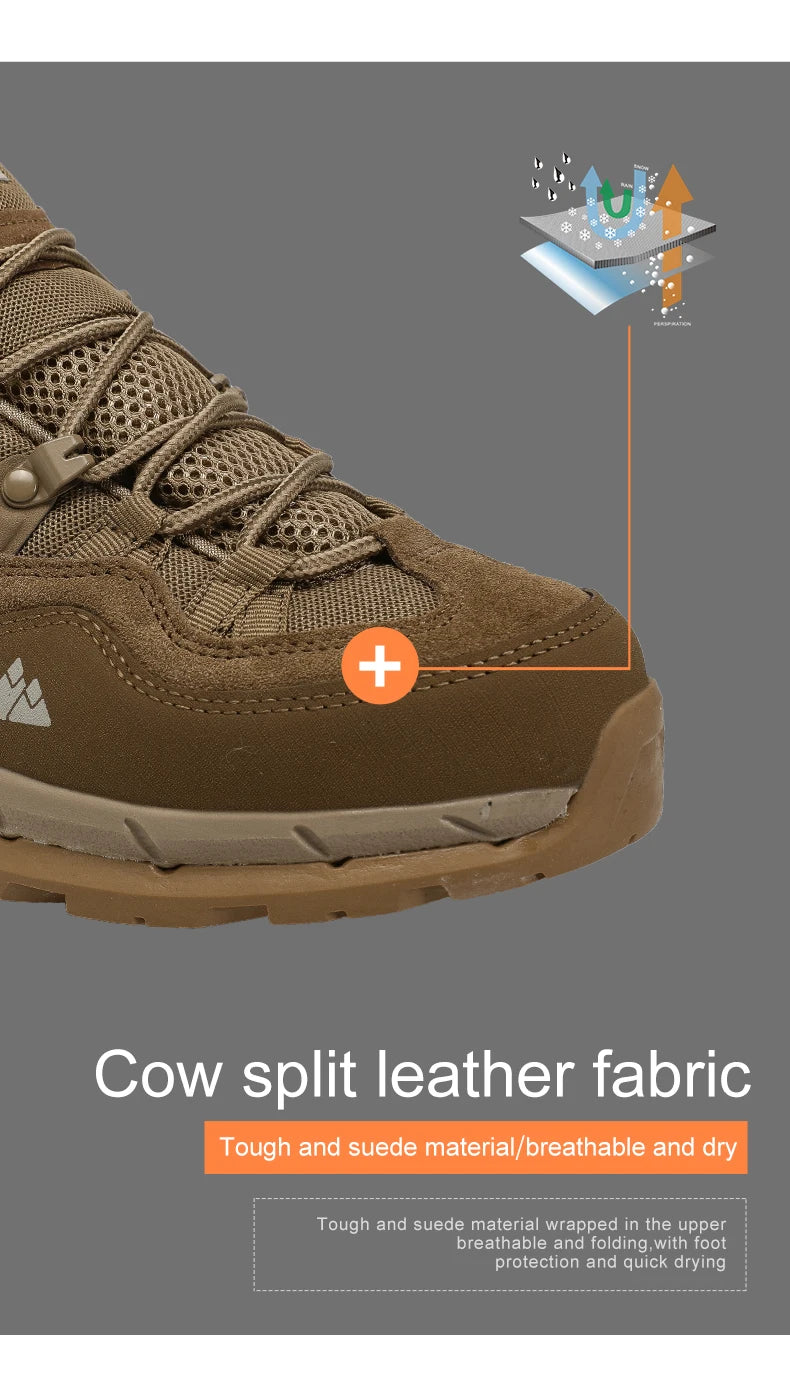 HIKEUP Rutschfeste, verschleißfeste Outdoor-Wanderschuhe, atmungsaktiv, spritzwassergeschützt, Klettern, Herren-Sneaker, Trekking, Tourismus, Bergschuhe