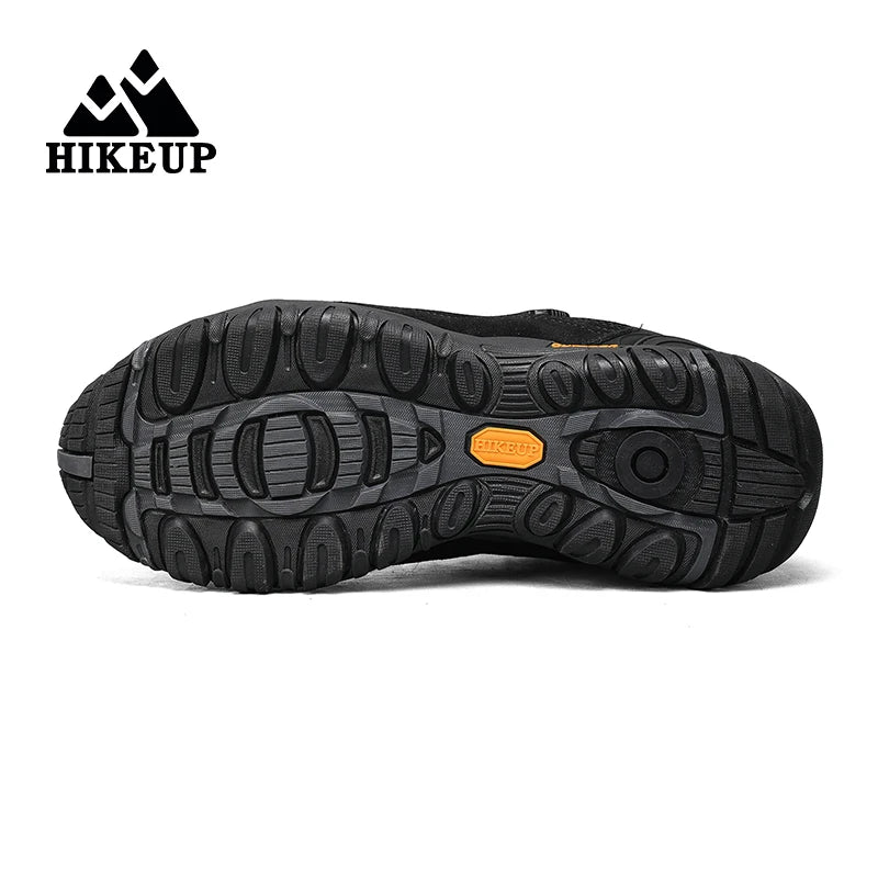 HIKEUP-Lederschuhe für Herren, Outdoor-Wanderschuhe, Touristentreckingsneaker, Bergsteigen, Trail-Joggingschuhe, Spannschloss