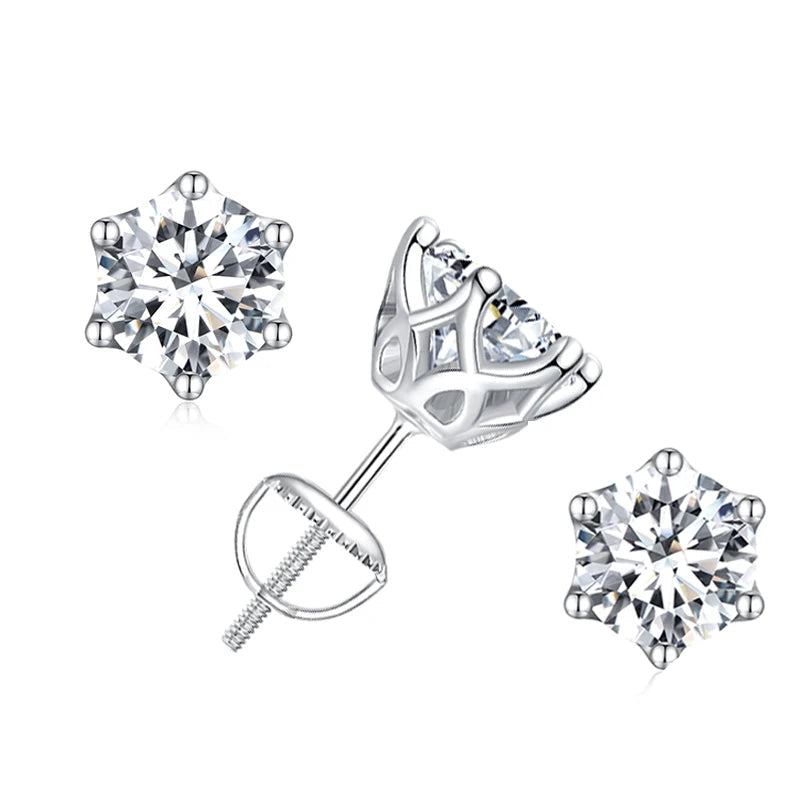 Silber Moissanit Ohrstecker