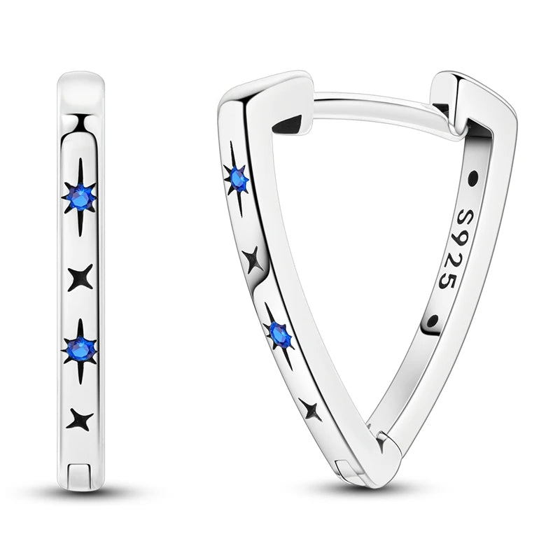 2025 neue 925 Sterling Silber Creolen Blumen Zirkon Tropfen Ohrringe Stud Für Frau Feine Geburtstag Hochzeit Schmuck Geschenke