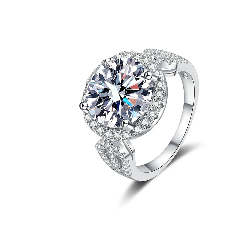 Damen Moissanit Ring 5 Karat Silber