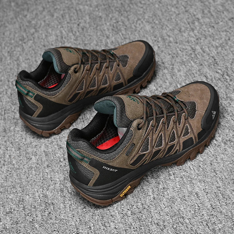 HIKEUP Modische Outdoor-Schuhe, Wandern, Herren, Sport, lässig, Bergtrekking-Stiefel, Camping-Sneaker für Herren, rutschfest, verschleißfest