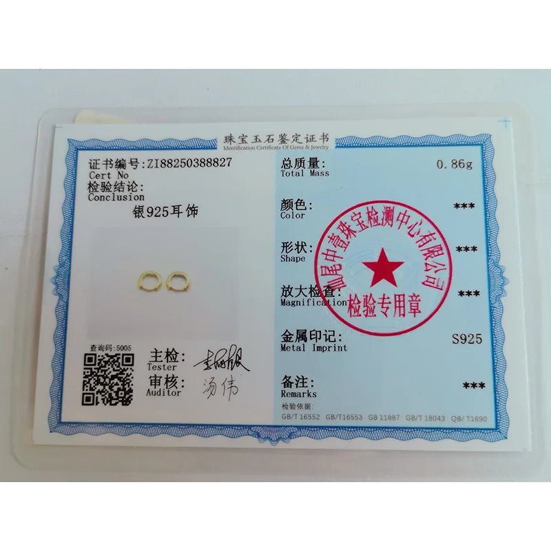 Inzatt echtes 925er Sterling silber 10/12/14/16/18mm runde Creolen für Damen klassischer edler Schmuck geometrische Accessoires