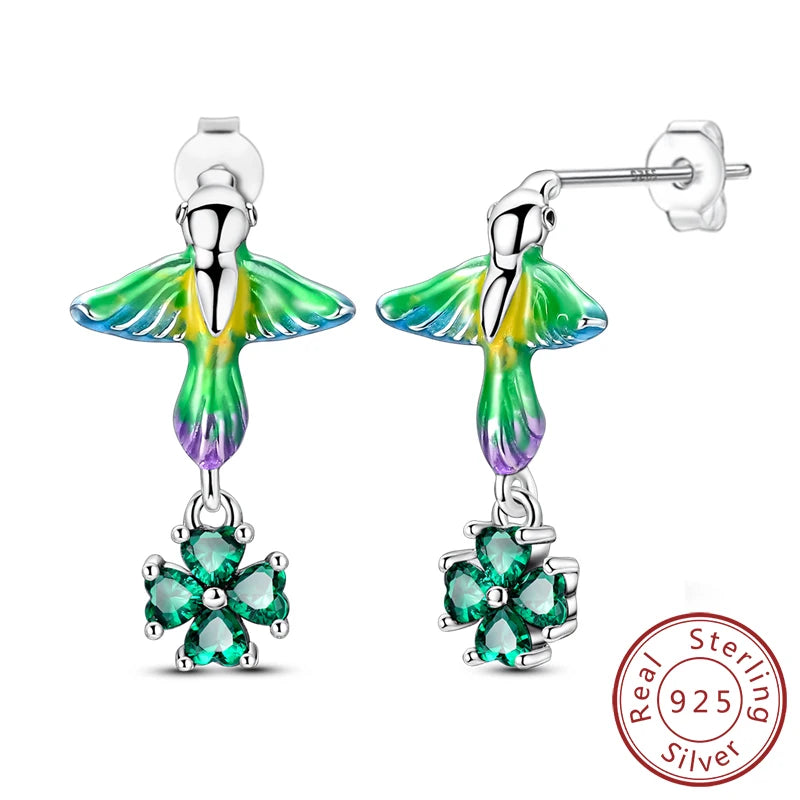 Creolen Neue Original 925 Sterling Silber Süße Herz Bogen Runde Zirkon Ohrstecker Für Frauen Mädchen Edlen Schmuck