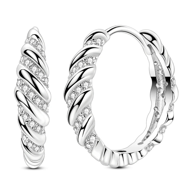 2025 neue 925 Sterling Silber Ohrringe Einfache Bogen Erdbeere Schmetterling Creolen für Hochzeit Party Frauen Schmuck Mädchen