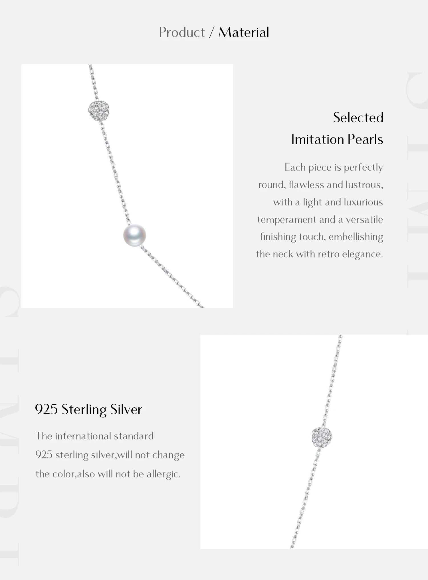 Modian Sterling Silber Zirkon Perlen & Perlenkette Halsketten Anhänger für Frauen edlen Schmuck Valentinstag Geschenke