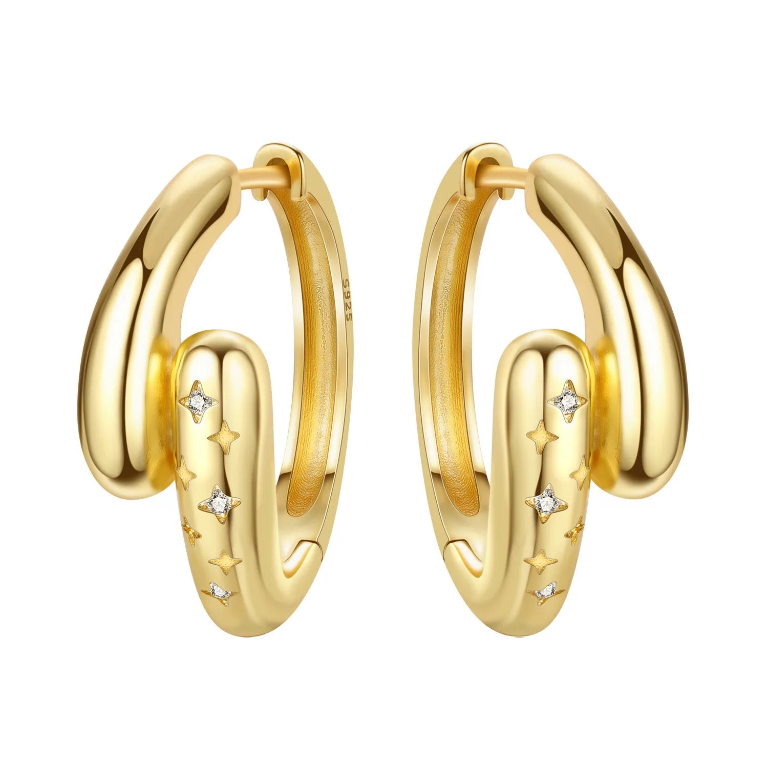 Heißer Verkauf 925 Sterling Silber Klassische Multi Ring Ohrringe Serie Tropfen Ohrringe Für Frauen Party Feines Geschenk Elegante Geburtstag Schmuck