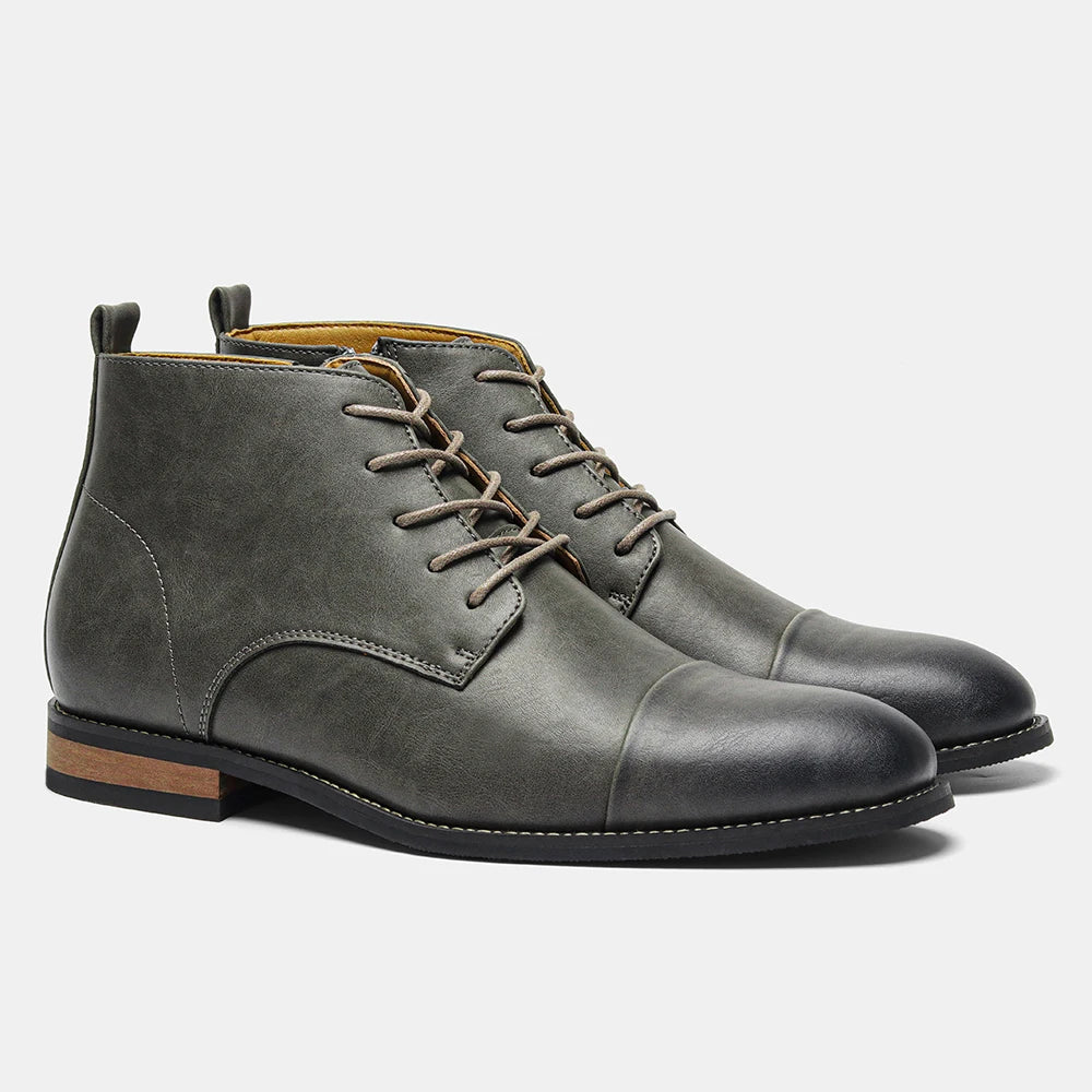Herren Leder Stiefeletten – Bequeme Modemarke Knöchelstiefel