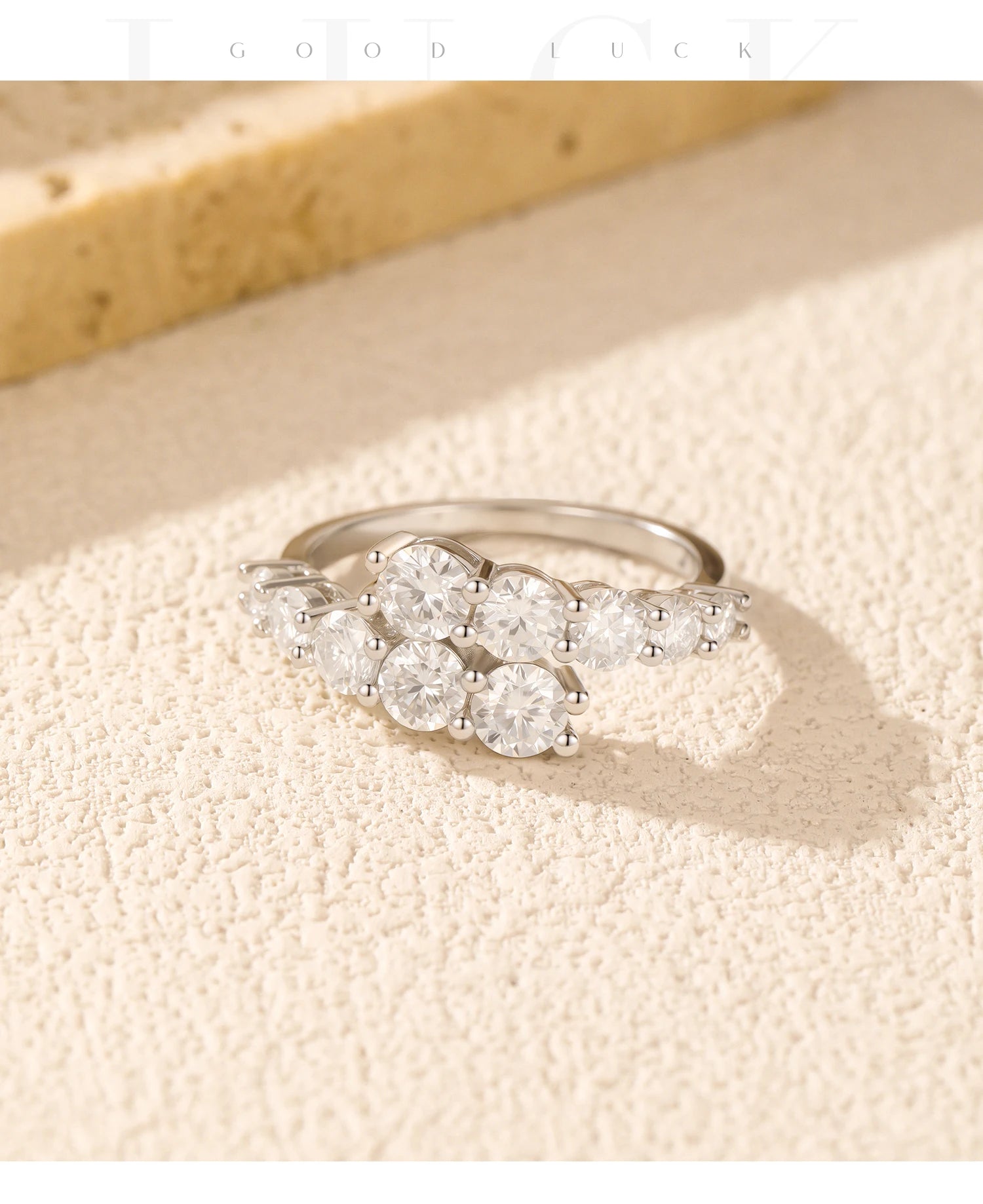 Moissanit Eternity Ring aus 925er Sterlingsilber