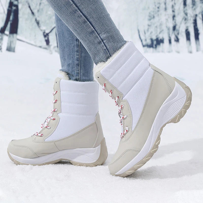 Damen Winter-Plateau-Schneestiefel