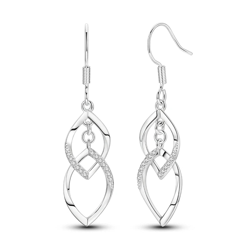 2025 neue 925 Sterling Silber Creolen Blumen Zirkon Tropfen Ohrringe Stud Für Frau Feine Geburtstag Hochzeit Schmuck Geschenke