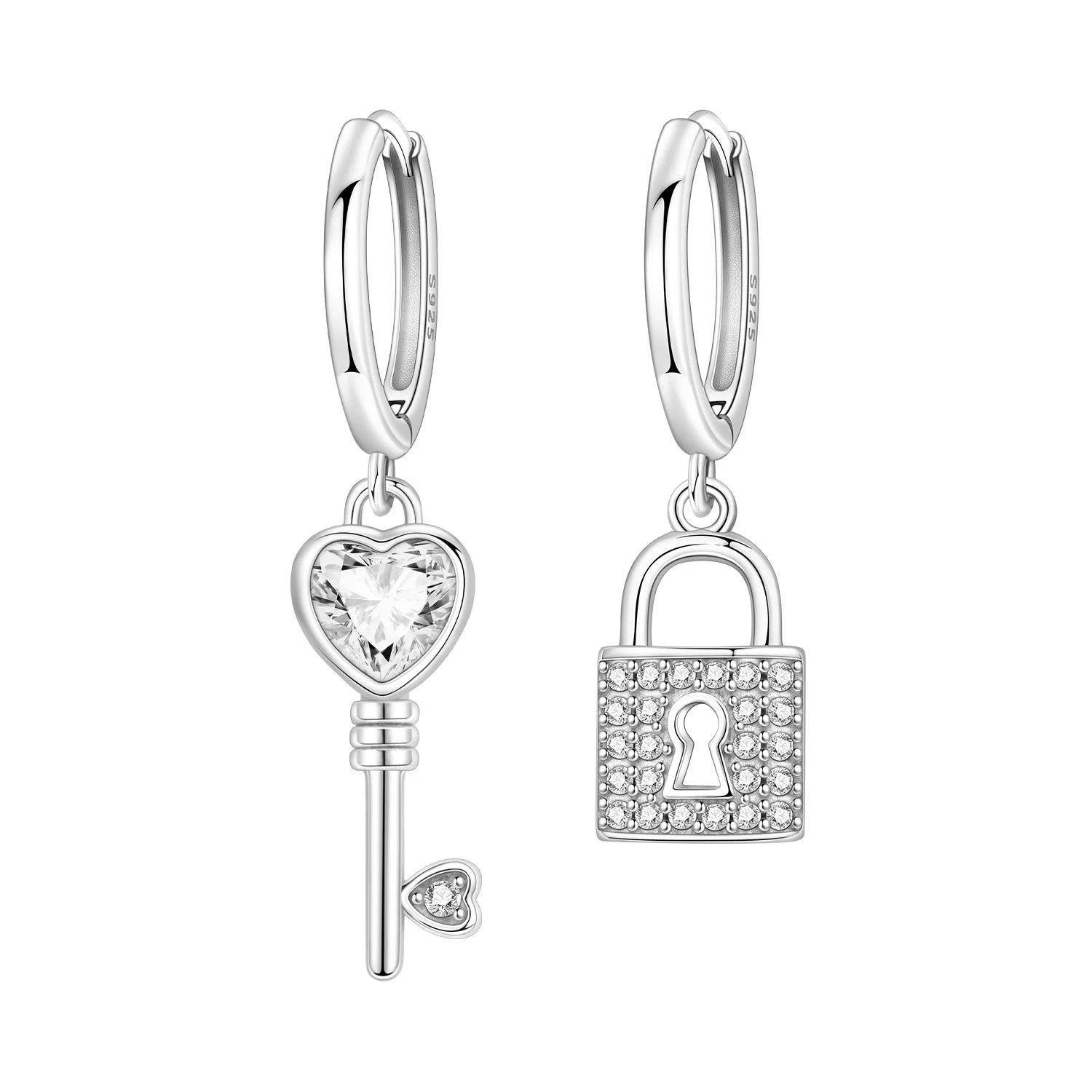 Orstarry 925 Sterling Silber Rosa Denim Hut Stiefel Ohrring Key Lock Ohrringe Tropfen Ohrringe Für Frauen Party Geschenke Trendy Schmuck