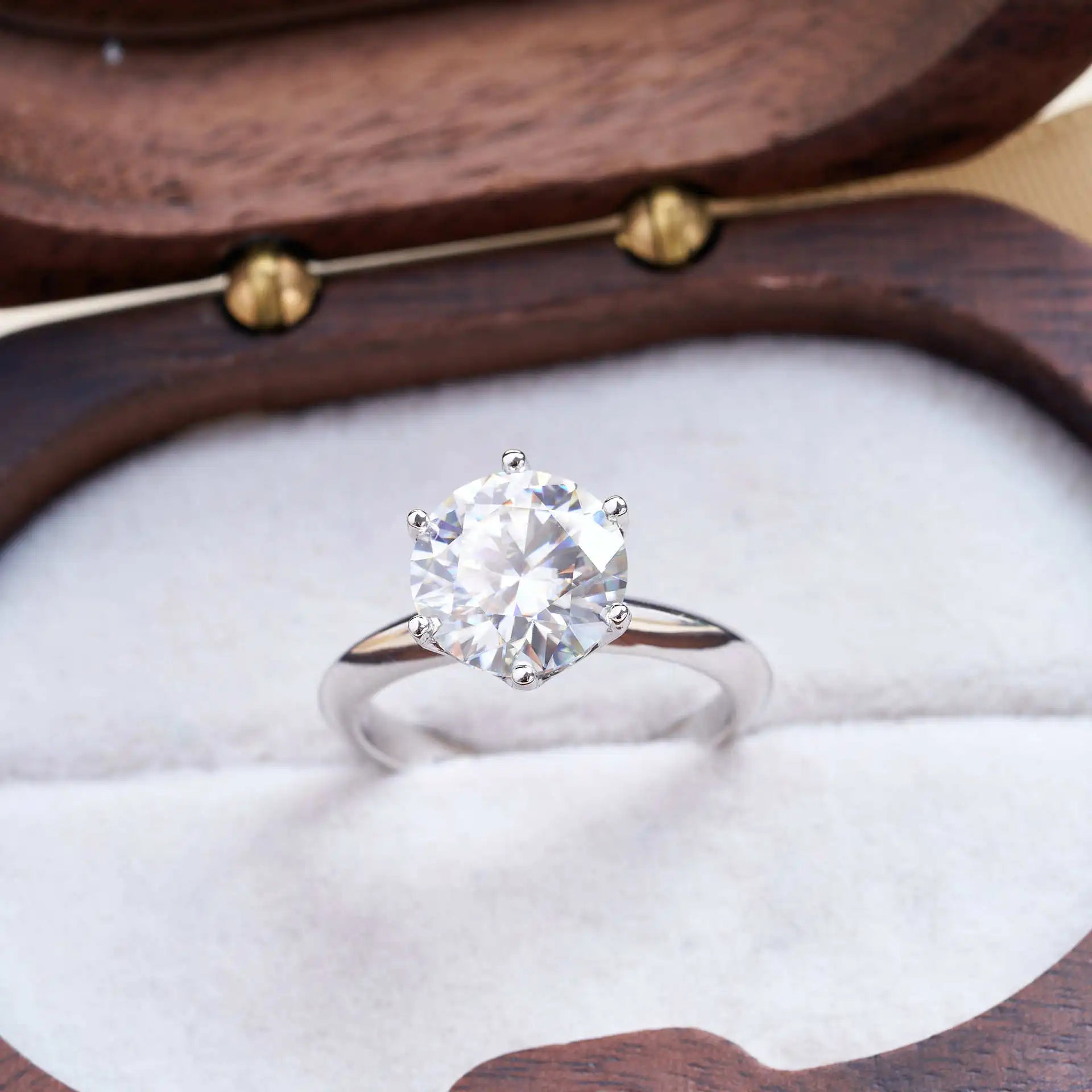 Damen Moissanit Luxus-Ring