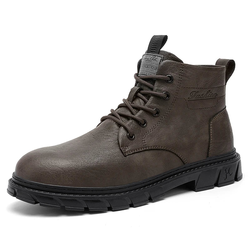 Herren Leder-Winterstiefel  Leichte High Top Outdoor & Arbeitsstiefel