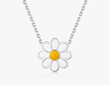 925 Silber Gänseblümchen Halskette