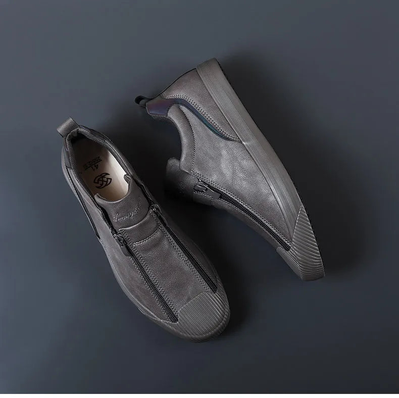 2023 neue Herbst männer Trendy Turnschuhe Leder Weiche Sohle Männer Schuhe Größe 38-44