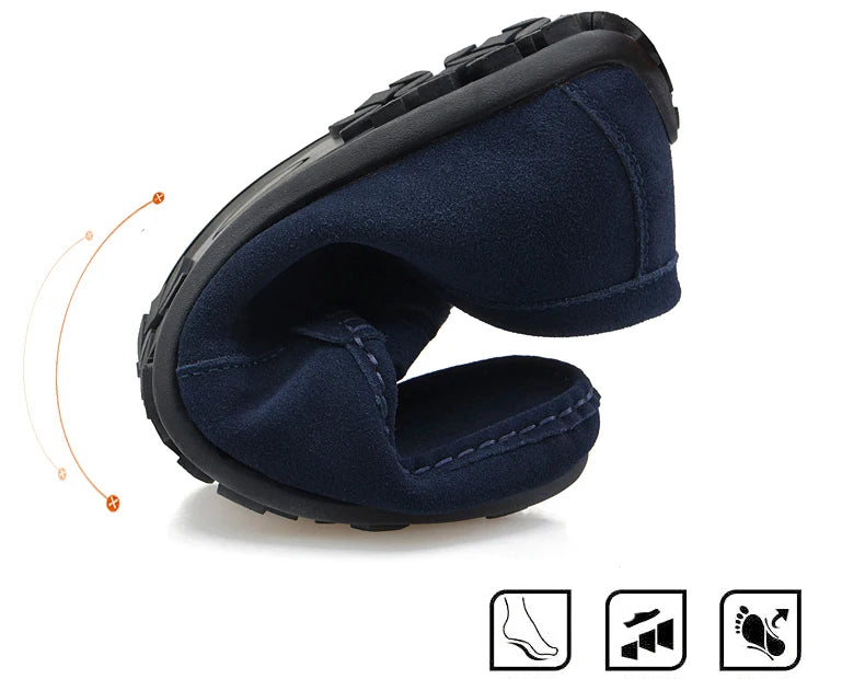 Männer Casual Schuhe Mode Männer Schuhe Handgemachte Wildleder Echtes Leder Herren Loafer Mokassins Slip Auf männer Wohnungen Männlich Fahren Schuhe