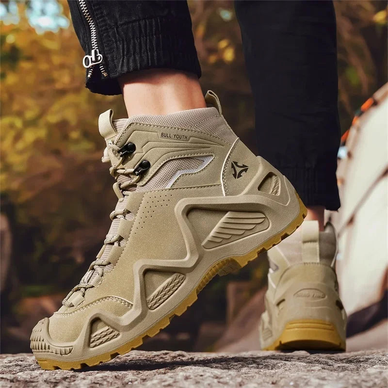 Herren Taktische Stiefel mit Riemen für Outdoor und Motorrad