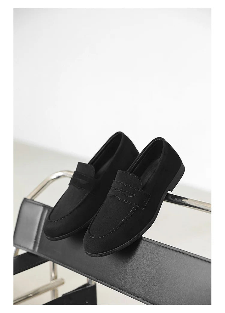 Herbst Wildleder Loafer Mann Große Größe 45 Komfort Slip-on Casual Schuhe Männer Wohnungen Retro Braun Mokassins Für Männer zapatos de hombre