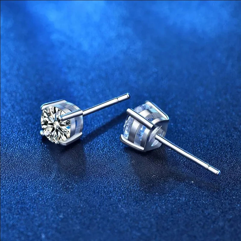 18K vergoldete Ohrringe S925 Sterling Silber D Farbe VVS1 Zirkon Ohrstecker für Frauen wie glänzend wie Diamant-Hochzeitsschmuck