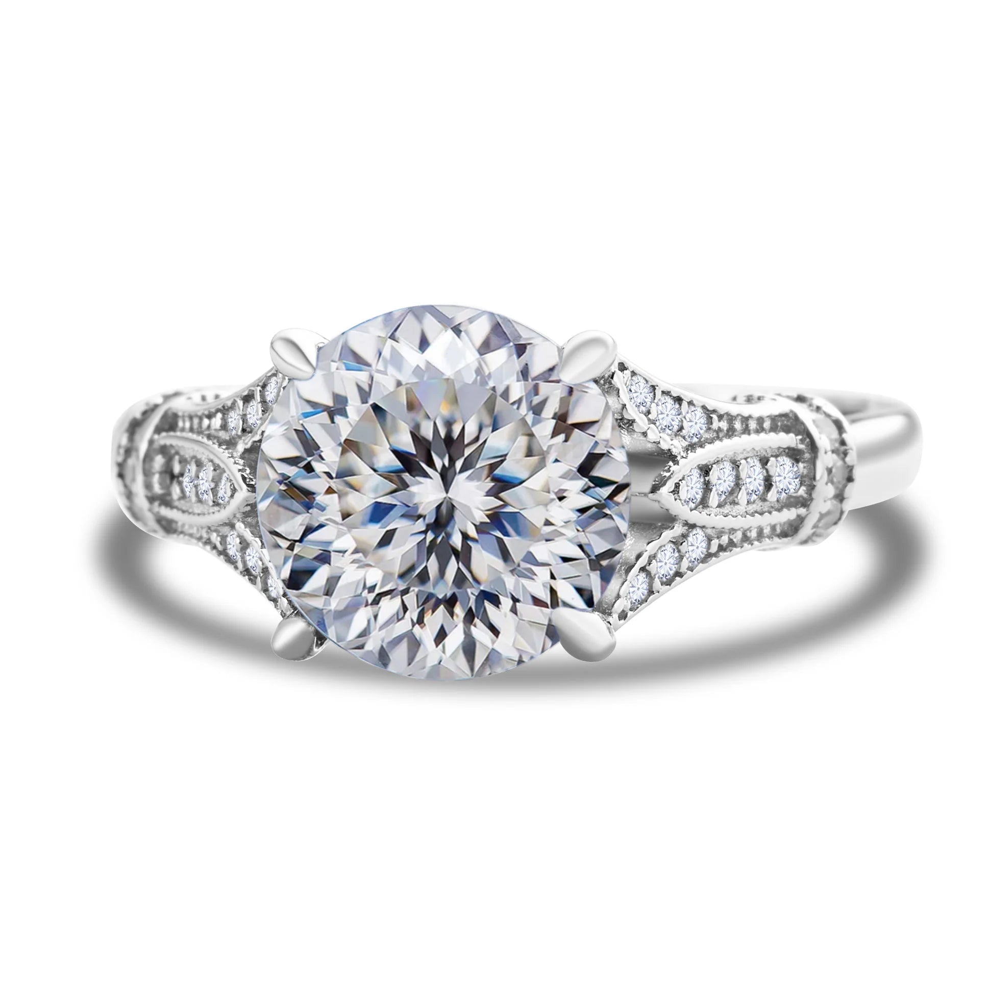 Luxus Solitär-Moissanit Ring 3 Karat für Damen