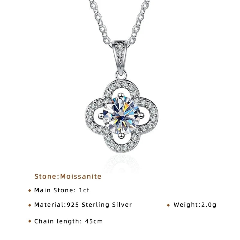 Joyce Kelly 925 Sterling Silber Moissanit Anhänger