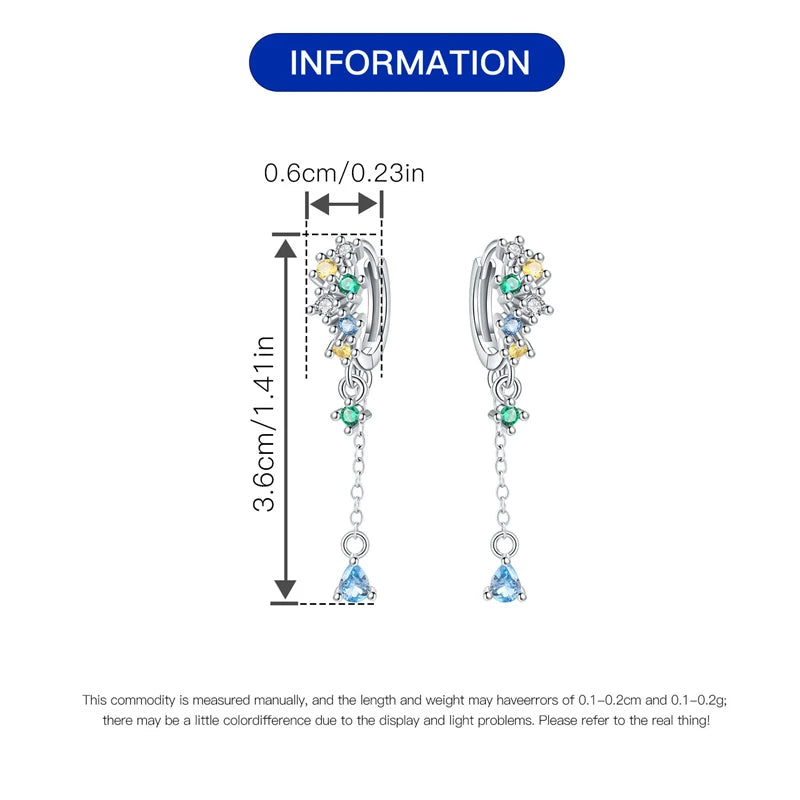 925er-Sterlingsilber, ein Paar farbige Herz-Ohrringe, passend für Original-Charms, Creolen für Frauen und Mädchen, Ohrstecker, edler Schmuck