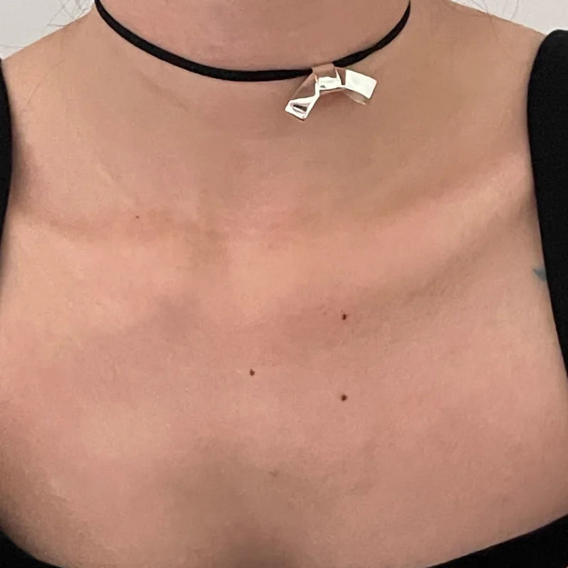 Halskette aus 925er-Sterlingsilber, schwarze Perlen, quadratisch, unregelmäßig, Punk, geometrisch, für Frauen und Mädchen, Schmuck, Geschenk, Dropshipping, Großhandel