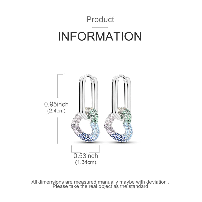 Creolen aus 925er-Sterlingsilber, Mond, Sonne, Original-Ohrring, Anhänger, Zirkon, Herzform, Stern-Ohrring, für Frauen und Mädchen, zur Herstellung von Schmuck