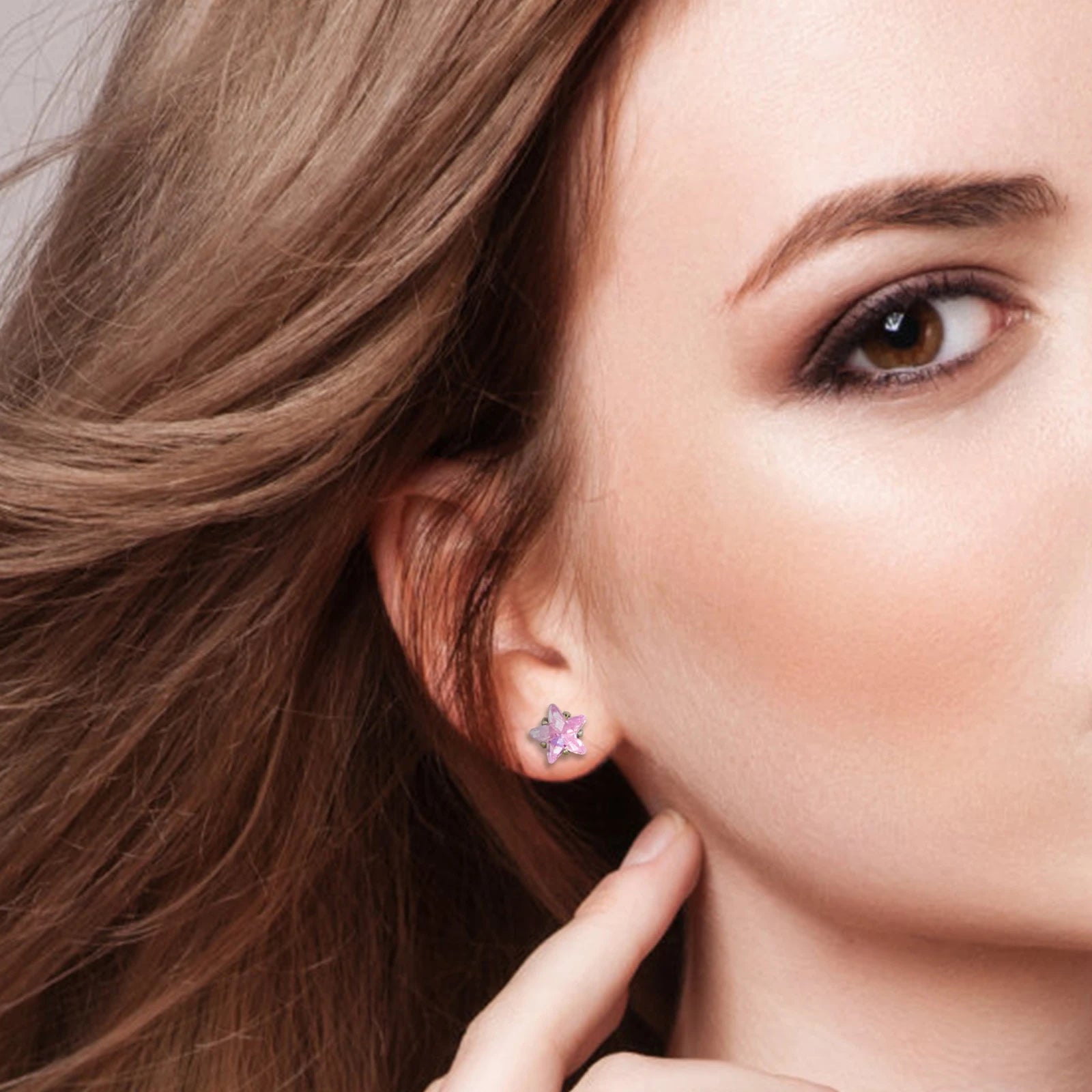 12-teiliges Ohrstecker-Set aus chirurgischem Edelstahl mit Knorpel-Helix-Ohrstecker, flache Rückseite, Schraubstern-CZ-Brithstone-Ohrringe für Frauen und Mädchen