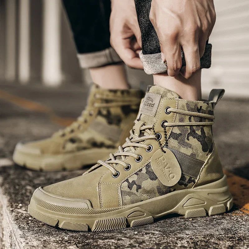Herbst-Stiefel für Männer – Camouflage High Top