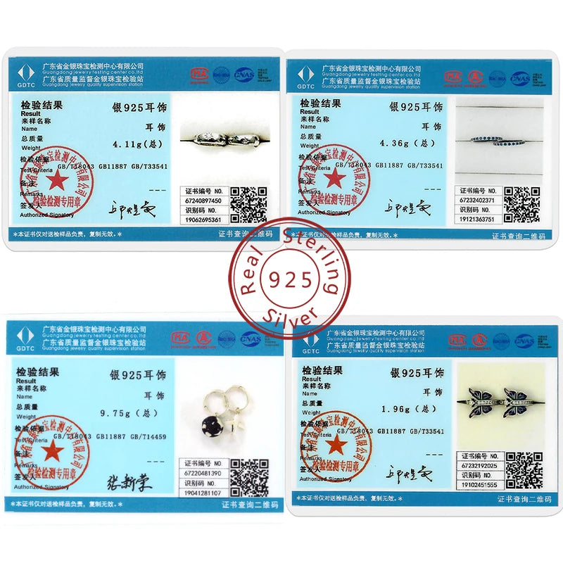 Creolen Original 925 Sterling Silber Blaues Sternenlicht Kristall Feuerdrache Schmetterling Ohrringe Für Frauen Party Hochzeit Schmuck