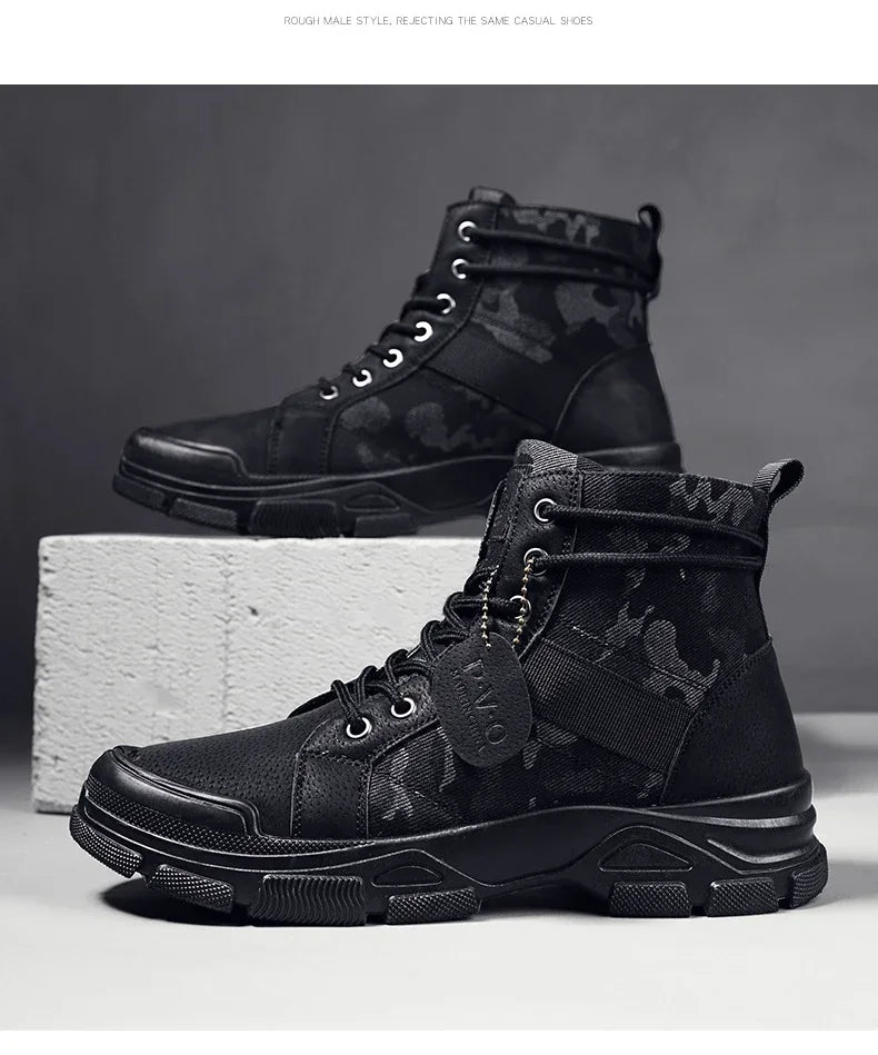 Herbst-Stiefel für Männer – Camouflage High Top