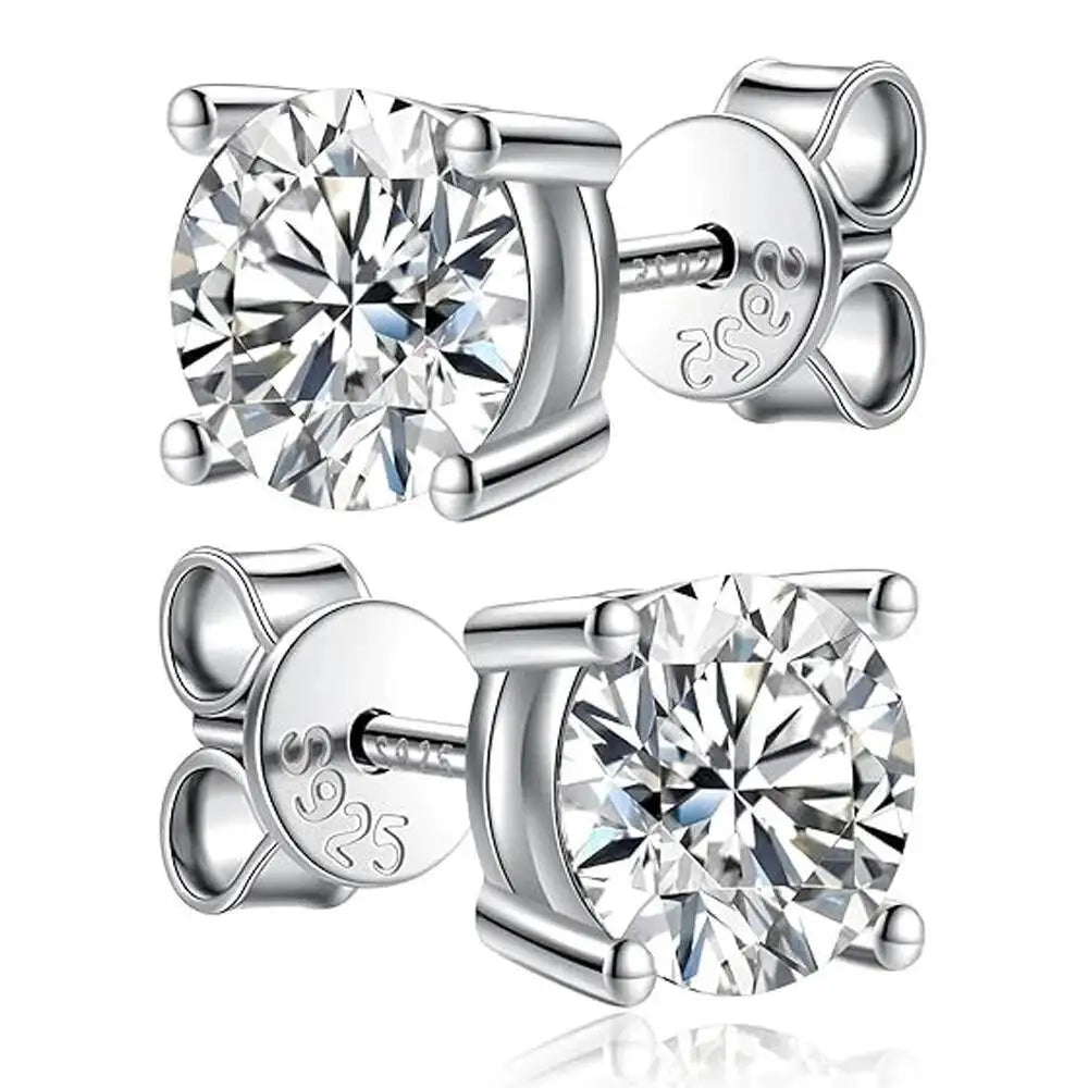 TY 2,0 ct Moissanit Ohrringe Für Frauen Lab Grown Dia Ohr Studs Sterling Sier Edlen Schmuck Geschenk S925 Sterling Silber Ohrringe