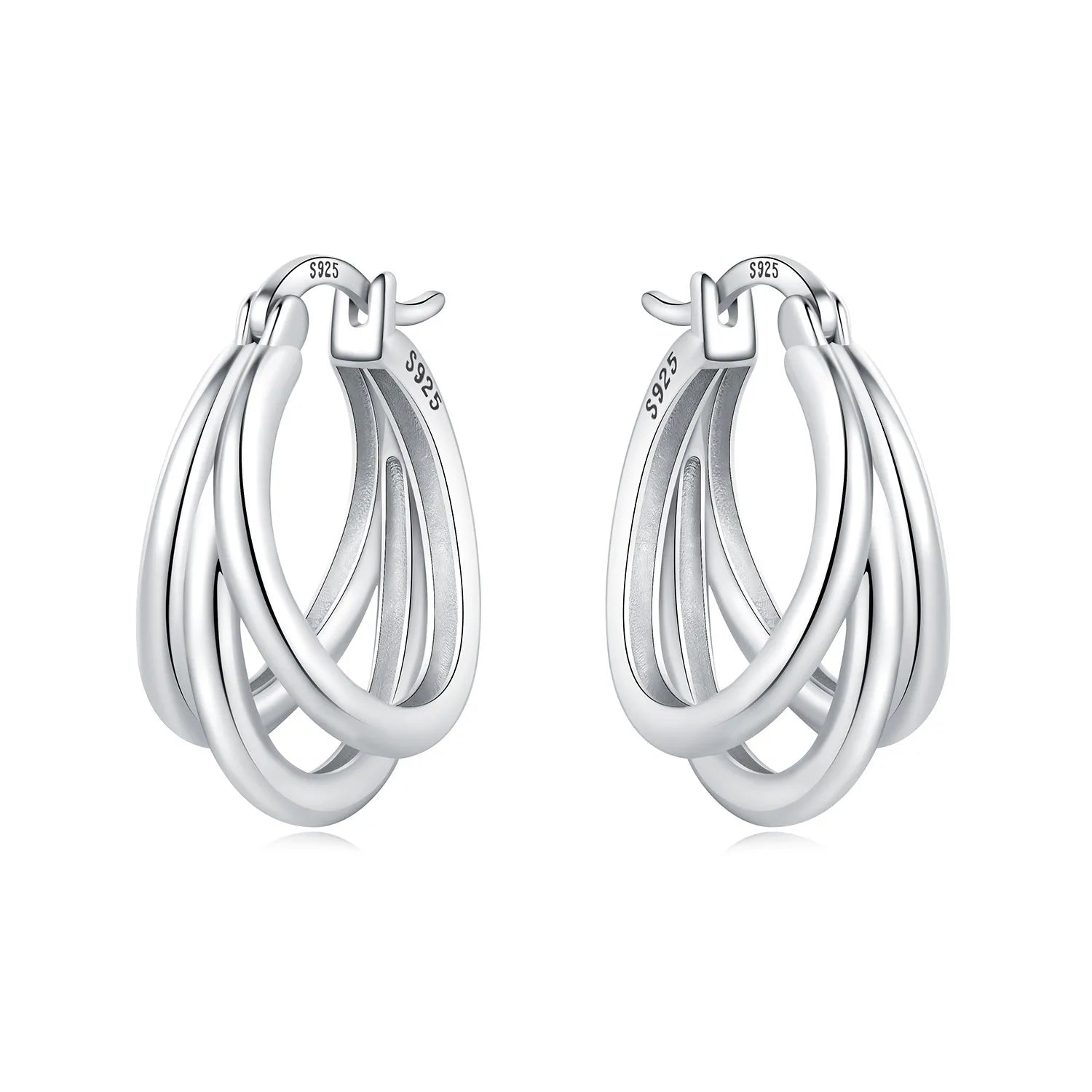 Heißer Verkauf 925 Sterling Silber Klassische Multi Ring Ohrringe Serie Tropfen Ohrringe Für Frauen Party Feines Geschenk Elegante Geburtstag Schmuck