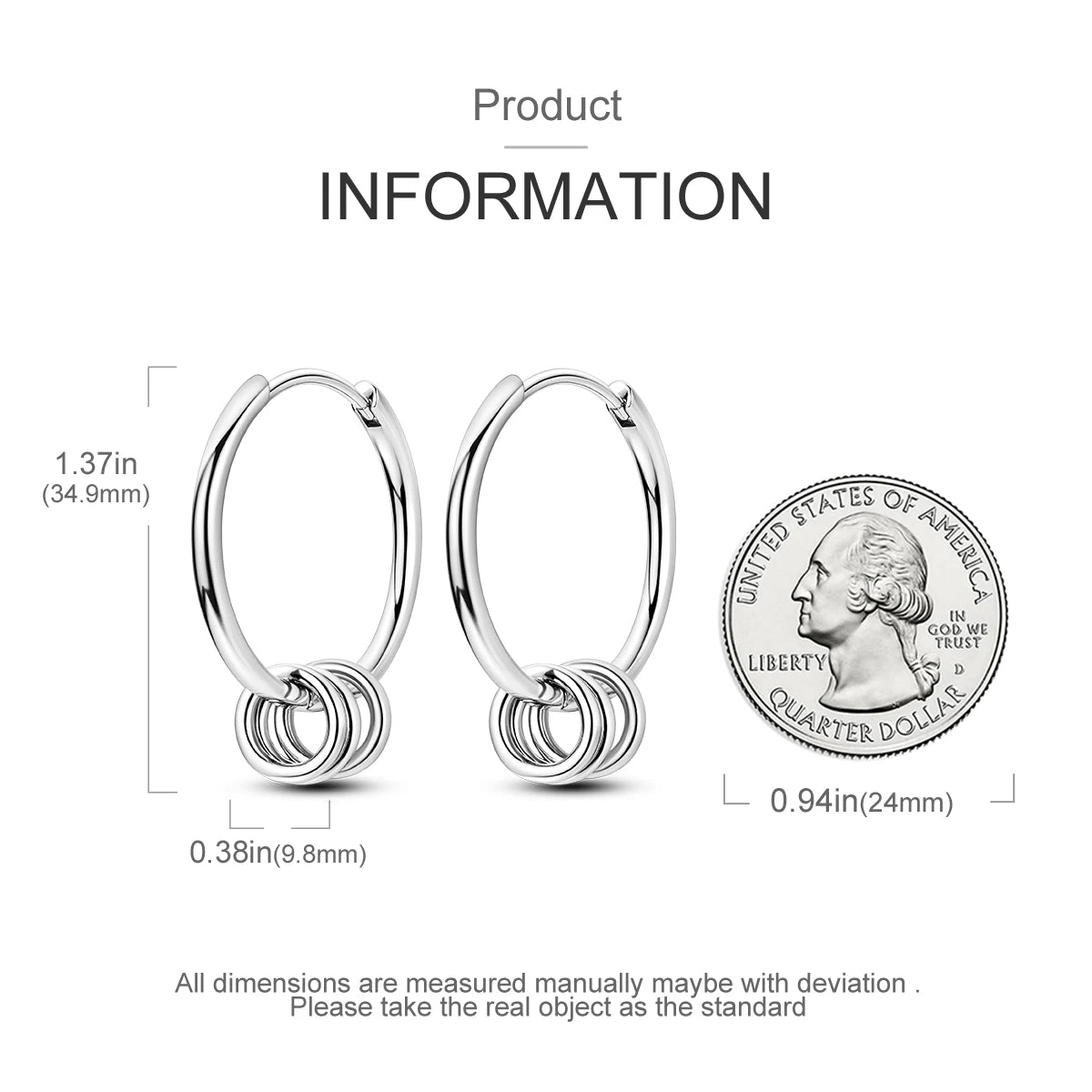 Heißer Verkauf 925 Sterling Silber Klassische Multi Ring Ohrringe Serie Tropfen Ohrringe Für Frauen Party Feines Geschenk Elegante Geburtstag Schmuck