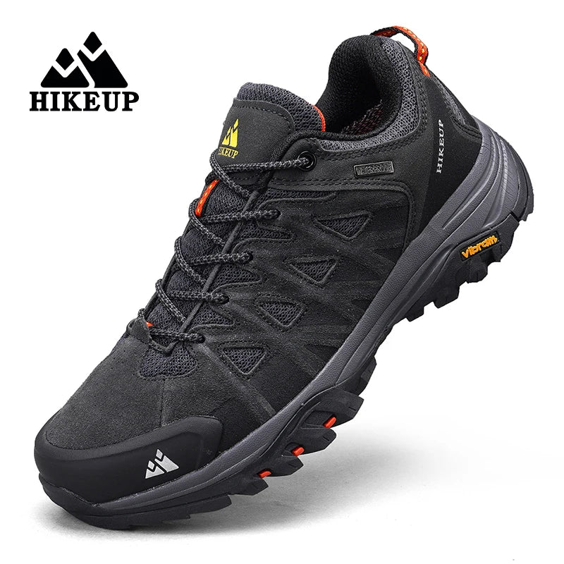 HIKEUP Modische Outdoor-Schuhe, Wandern, Herren, Sport, lässig, Bergtrekking-Stiefel, Camping-Sneaker für Herren, rutschfest, verschleißfest