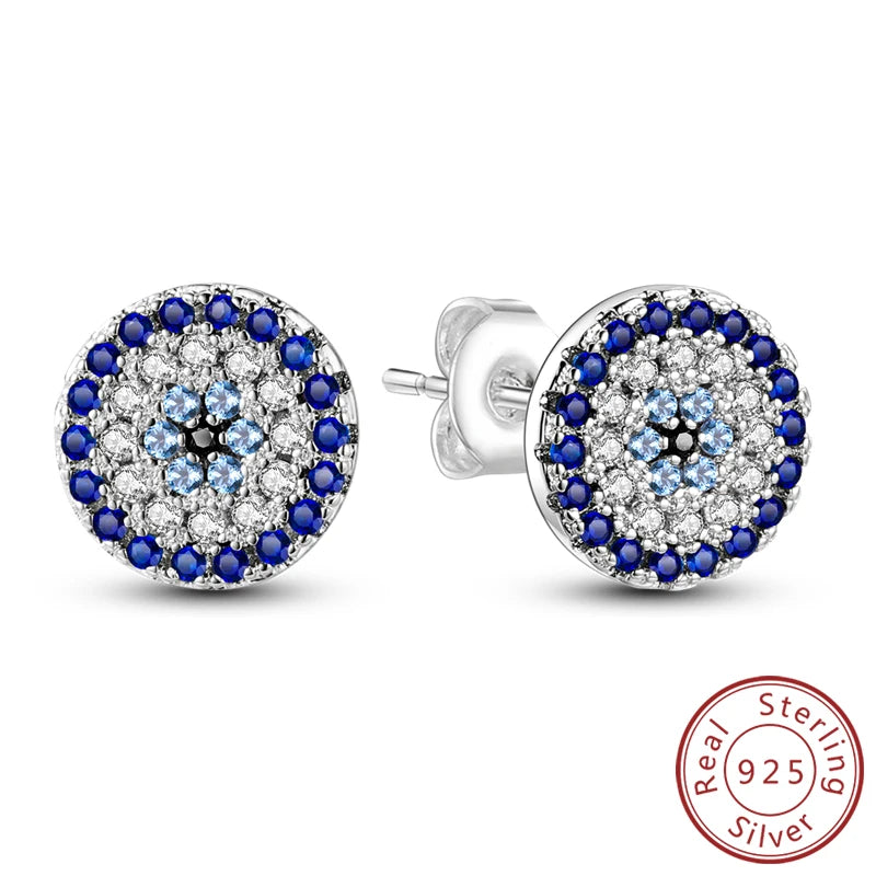 Creolen Original 925 Sterling Silber Blaues Sternenlicht Kristall Feuerdrache Schmetterling Ohrringe Für Frauen Party Hochzeit Schmuck