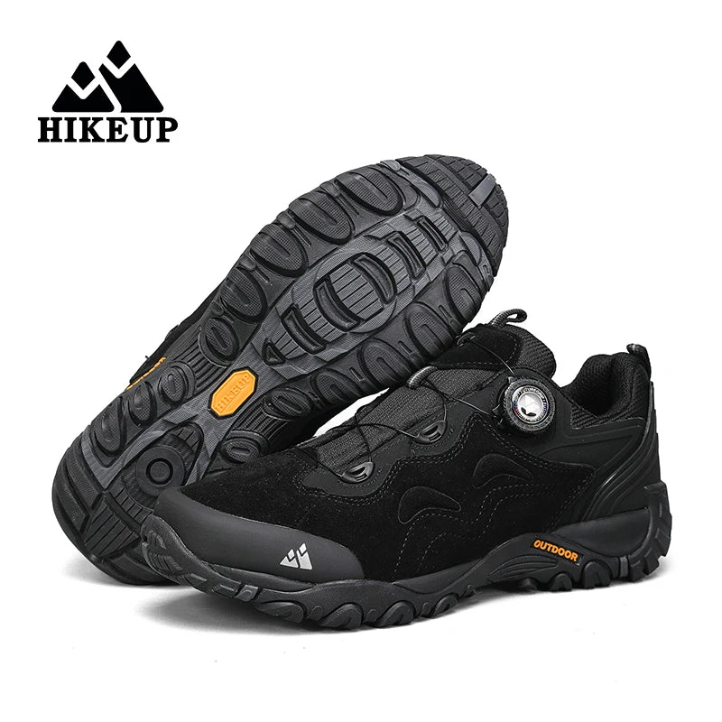 HIKEUP-Lederschuhe für Herren, Outdoor-Wanderschuhe, Touristentreckingsneaker, Bergsteigen, Trail-Joggingschuhe, Spannschloss