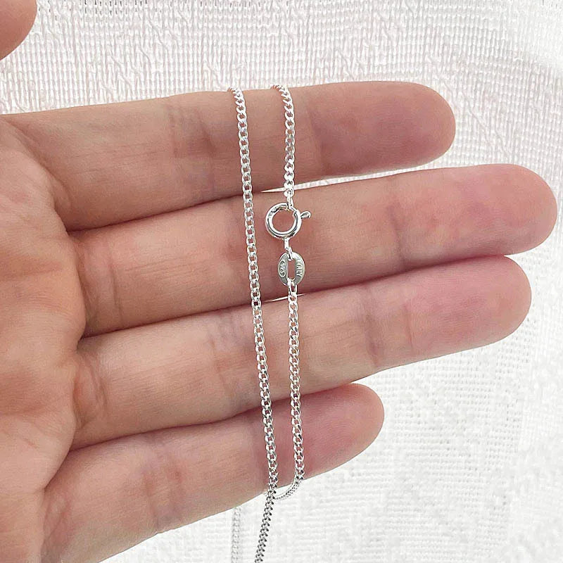 45 cm-60 cm 1,4mm Dünne 925 Sterling Silber Gelb Gold Farbe Panzerkette Choker Halskette Frauen Mädchen schmuck Kolye Collares Collier