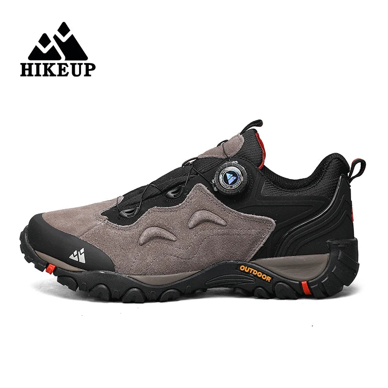 HIKEUP-Lederschuhe für Herren, Outdoor-Wanderschuhe, Touristentreckingsneaker, Bergsteigen, Trail-Joggingschuhe, Spannschloss