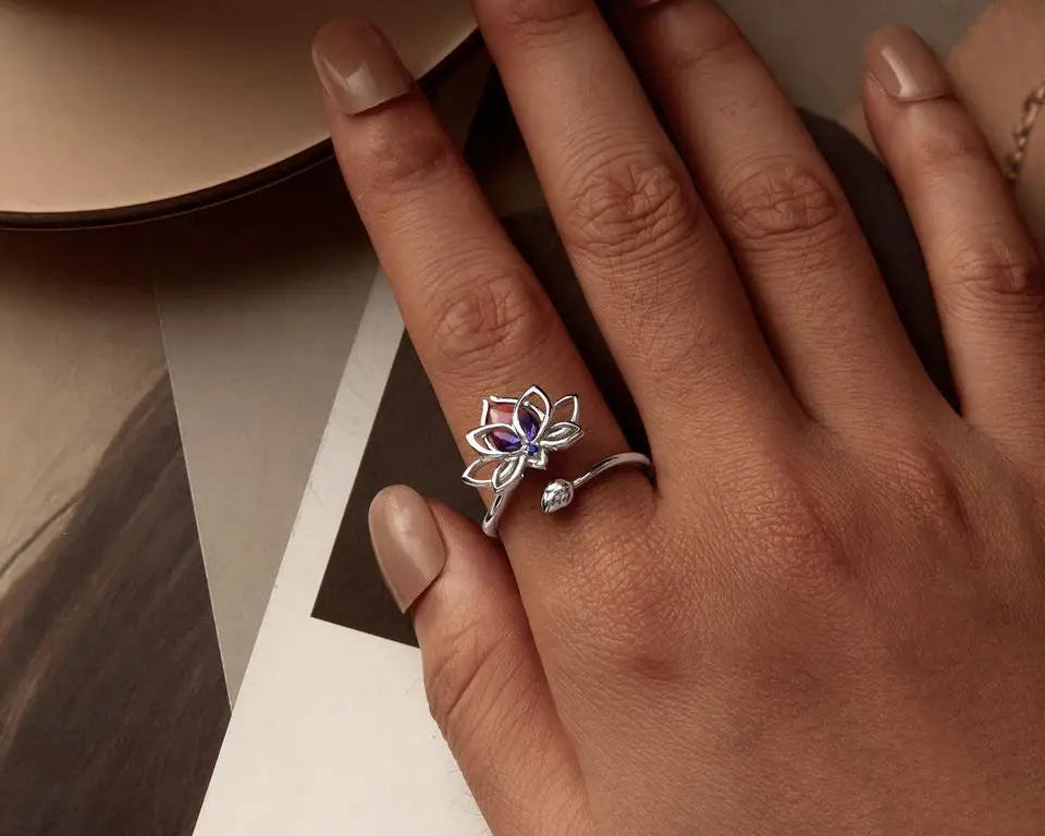 Kristallring Silber 925 Sterling