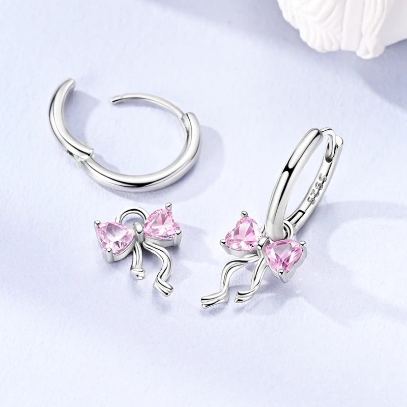 Heiße Verkäufe 925 Sterling Silber Creolen Blume Stern Mond Sonne Creolen mit Zirkonia Modeschmuck für Frauen Mädchen