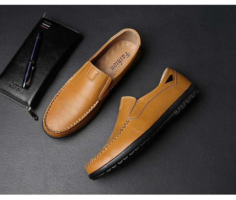 Herren Leder Loafer