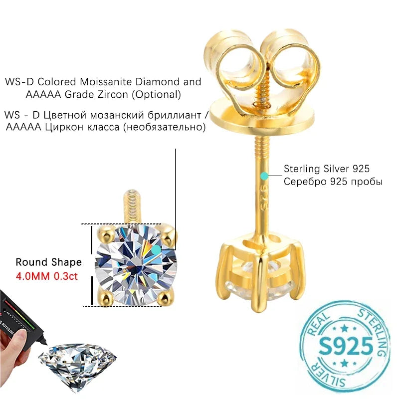 Moissanit Ohrstecker Damen