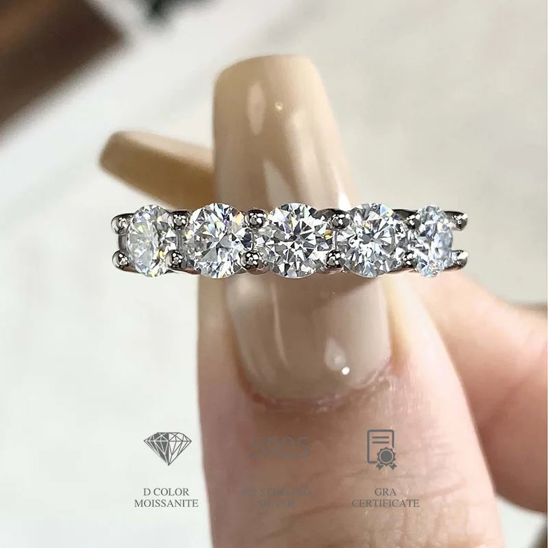 Moissanit Damenring Silber