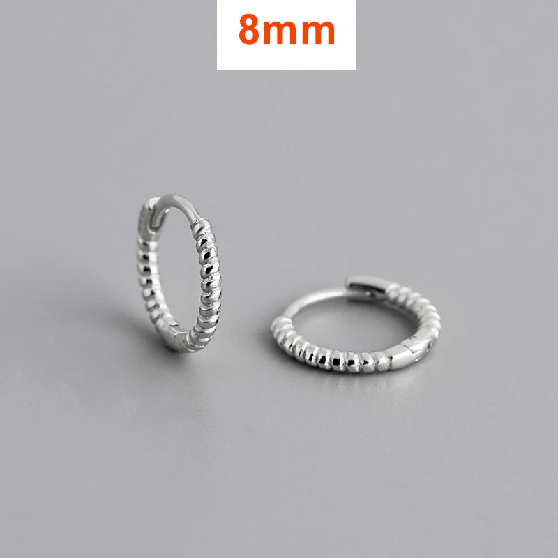 INZATT Echt 925 Sterling Silber Twisted Rope Form 18 Karat Creolen für Frauen Klassischen Feinen Schmuck Geometrische Zubehör